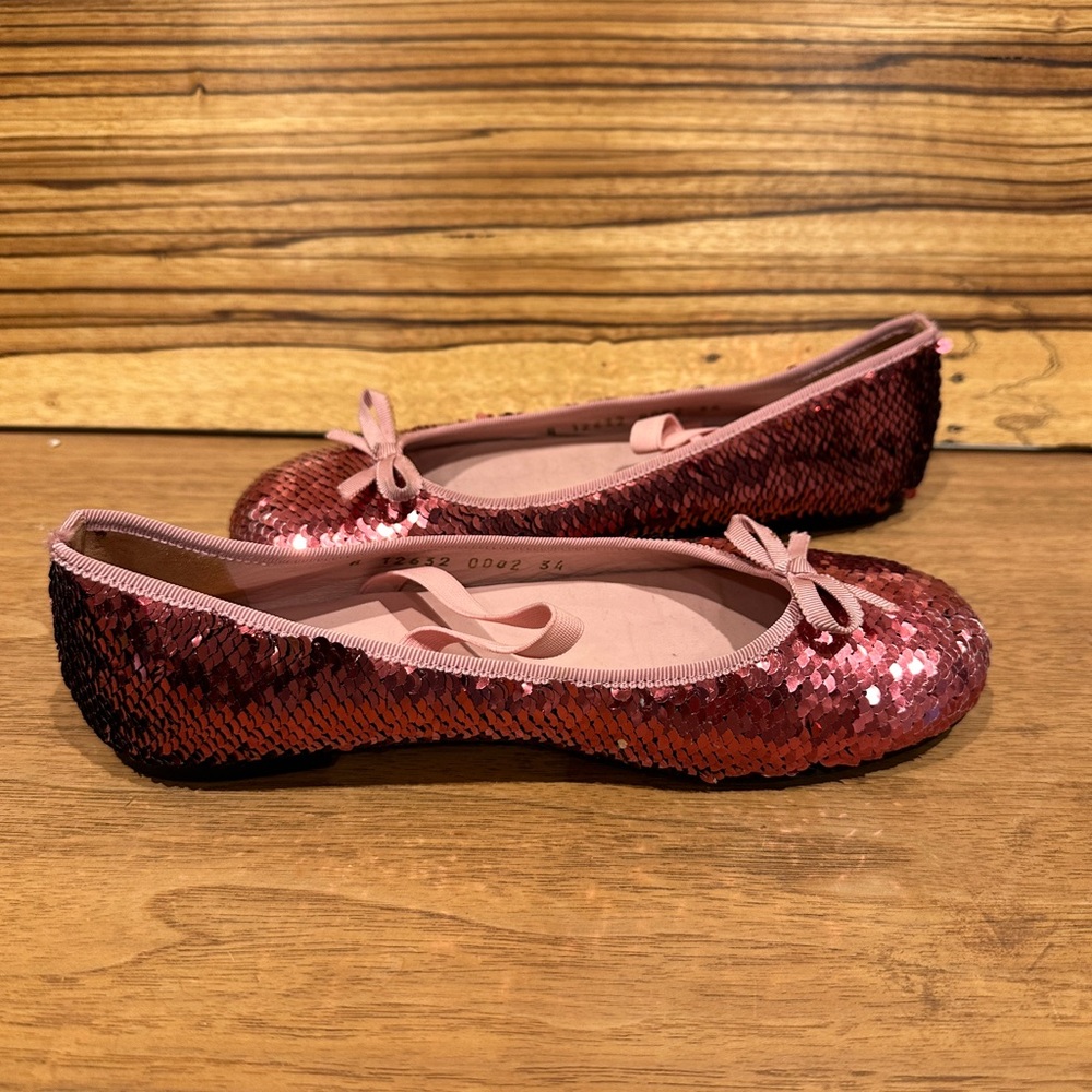 Pretty Ballerinas Hannah Bow Strap Ballet Flat size 34 (girls-3.5 US)